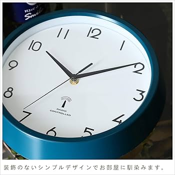 Amazon.co.jp: 不二貿易(Fujiboeki) 掛け時計 電波時計 直径27cm